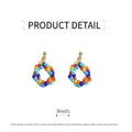 Multicolour Beaded Teardrop Earrings Boho Fashion for Women Girls - view 3