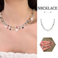 Multicolour Butterfly Necklace for Women, Summer Collarbone Chain