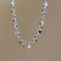 Multicolour Butterfly Necklace for Women, Summer Collarbone Chain - view 4