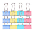 Multicolour Long Tail Binder Clips Pack of 12, 51mm Tempered Steel for Office - view 2