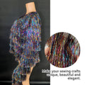Multicolour Metallic Tassel Fringe Trim Roll, 10 m x 15 cm - view 5