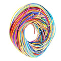 Multicolour PVC Braided Rope for Bracelet Making, 1 m Long, 200 Pieces - view 2