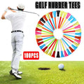 Multicolour Rubber Cushion Golf Tees, 83 mm - Pack of 100