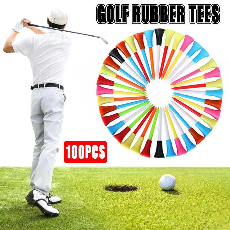 Multicolour Rubber Cushion Golf Tees, 83 mm - Pack of 100