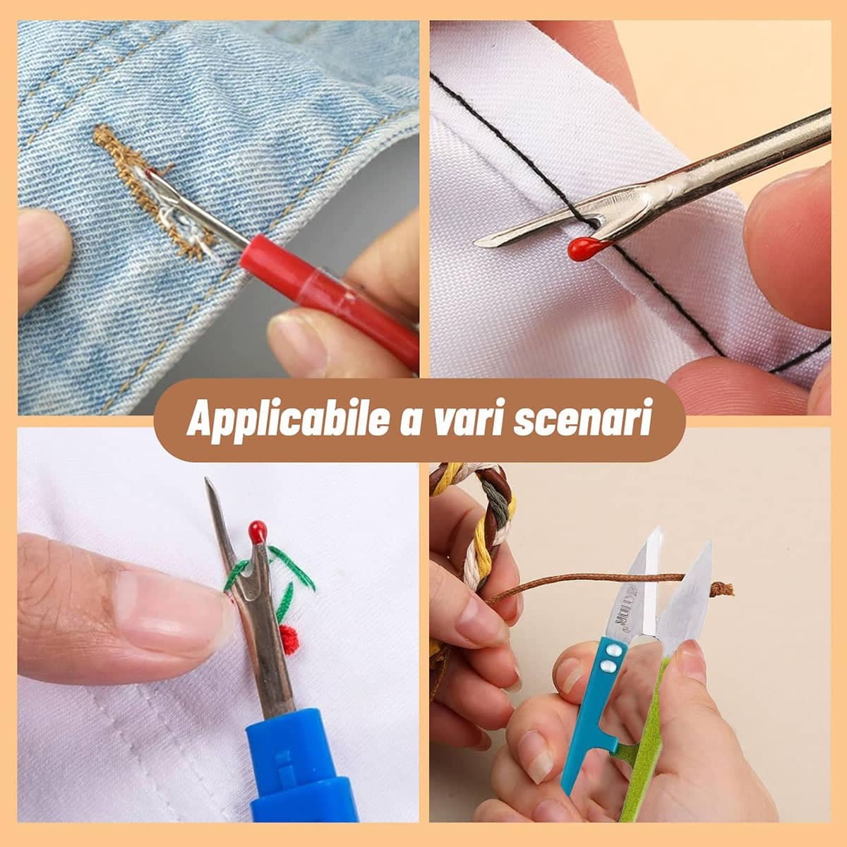 Multicolour Seam Ripper Set with Thread Snips - Set of 5 - view 5