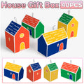 Multicolour Small House Gift Boxes - Pack of 40 Candy Party Favour Treat Boxes