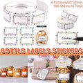 Multicolour Star Border Name Label Stickers, 50 x 30 mm, 500 per Roll