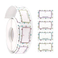 Multicolour Star Border Name Label Stickers, 50 x 30 mm, 500 per Roll - view 2