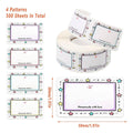 Multicolour Star Border Name Label Stickers, 50 x 30 mm, 500 per Roll - view 3