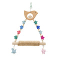 Multicolour Star Parrot Swing Toy with Rope Perch for Budgies, Cockatiels and Lovebirds - view 2