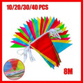 Multicolour Triangle Flag Bunting 240 m, 30 Pieces of 8 m for Weddings and Parties - view 2
