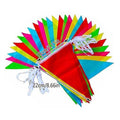 Multicolour Triangle Flag Bunting 240 m, 30 Pieces of 8 m for Weddings and Parties - view 3