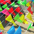 Multicolour Triangle Flag Bunting 240 m, 30 Pieces of 8 m for Weddings and Parties - view 4