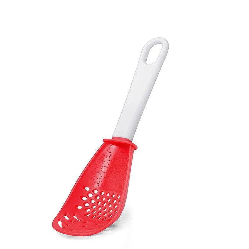 Multifunction Cooking Spoon Non-Stick, 22.5 x 7cm - Red