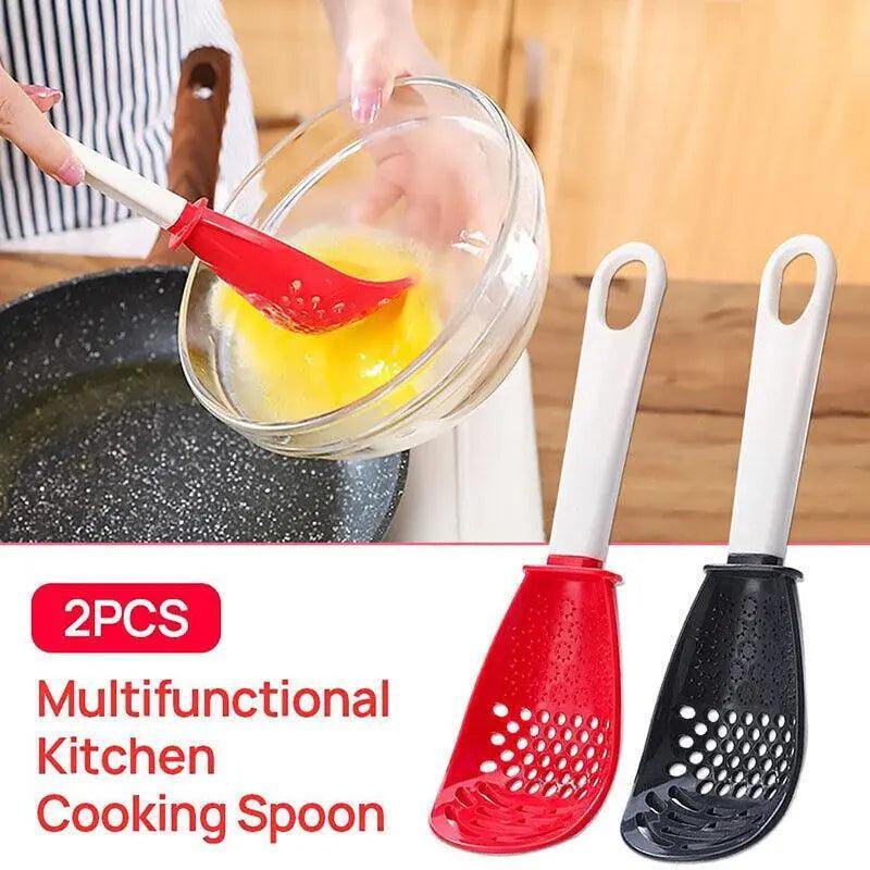 Multifunction Cooking Spoon Non-Stick, 22.5 x 7cm - Red - view 13