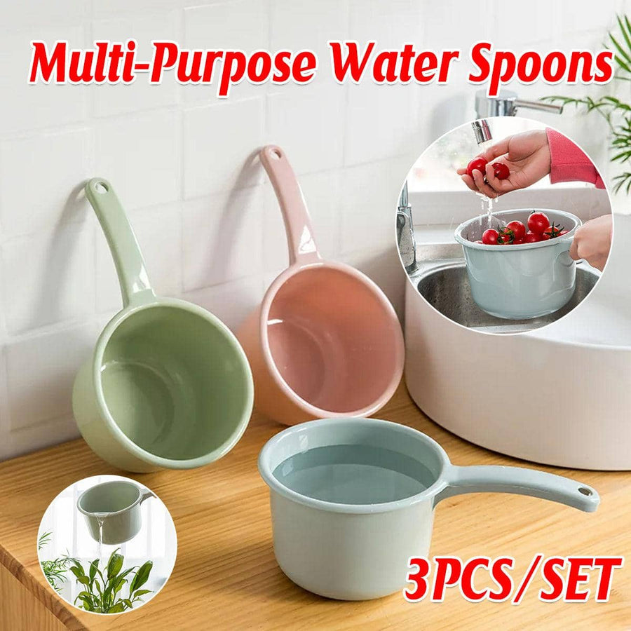 Multifunction Plastic Water Scoop Set for Kitchen and Garden, Pack of 3