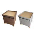 Multifunction Storage Stool Shoe Changing Bench with Padded Seat and Wooden Lid - Brown - view 3