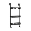 Multifunctional Bathroom Storage Rack Rustproof PP for Shampoo, Soap and Towels - Black