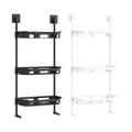 Multifunctional Bathroom Storage Rack Rustproof PP for Shampoo, Soap and Towels - Black - view 3