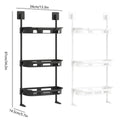 Multifunctional Bathroom Storage Rack Rustproof PP for Shampoo, Soap and Towels - Black - view 4
