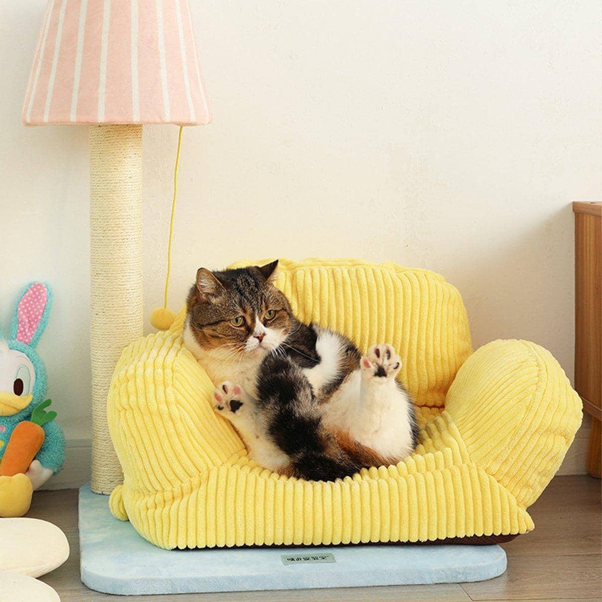 Multifunctional Cat Lounge Sofa with Sisal Scratch Post - view 5