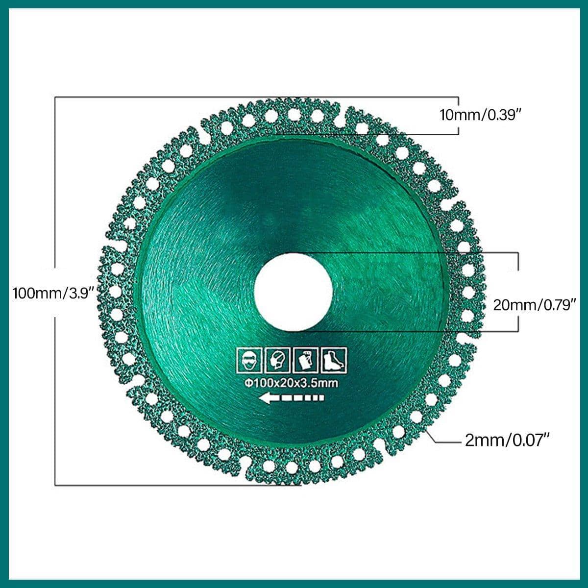 Multifunctional Composite Cutting Saw Blade Discs, 100 mm, Pack of 5 - view 3