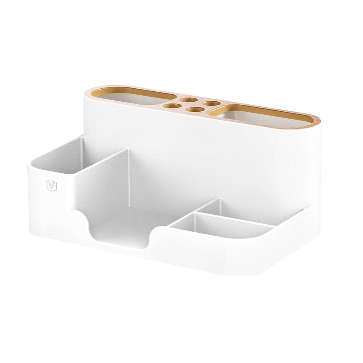 Multifunctional Desktop Organiser with Pen Holders - White - view 2