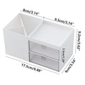 Multifunctional Desktop Organiser with Storage Drawers - Pink - view 4