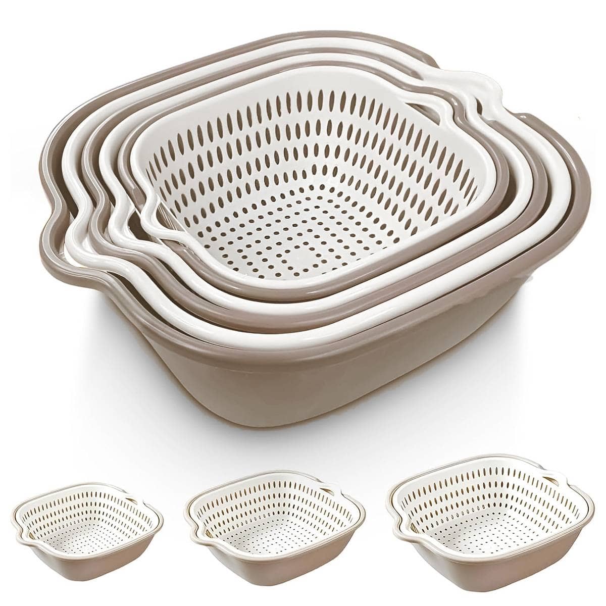 Multifunctional Drainage Basket Set of 6 for Fruit and Vegetables - view 2
