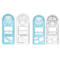 Multifunctional Geometric Drawing Ruler for Students - Blue, Primary School (14 Shapes) - view 3