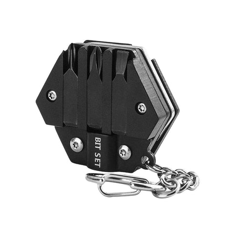 Multifunctional Hexagon Folding Pocket Tool with Knife - Black