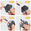Multifunctional Hexagon Folding Pocket Tool with Knife - Gold - view 5