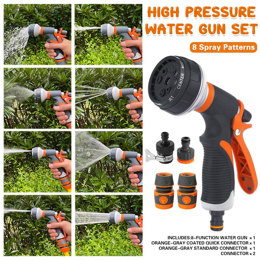 Multifunctional High Pressure Water Sprayer for Garden and Car Wash, 8 Spray Patterns