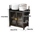 Multifunctional Kitchen Dish Storage Rack with Cutlery Holder, Large Capacity - view 3