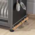 Multifunctional Kitchen Dish Storage Rack with Cutlery Holder, Large Capacity - view 5