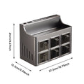 Multifunctional Kitchen Spice Rack Organiser with Knife Holder, Wall or Countertop - view 3