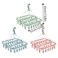 Multifunctional Plastic Clothes Drying Rack with Clips, Pack of 3 - view 3