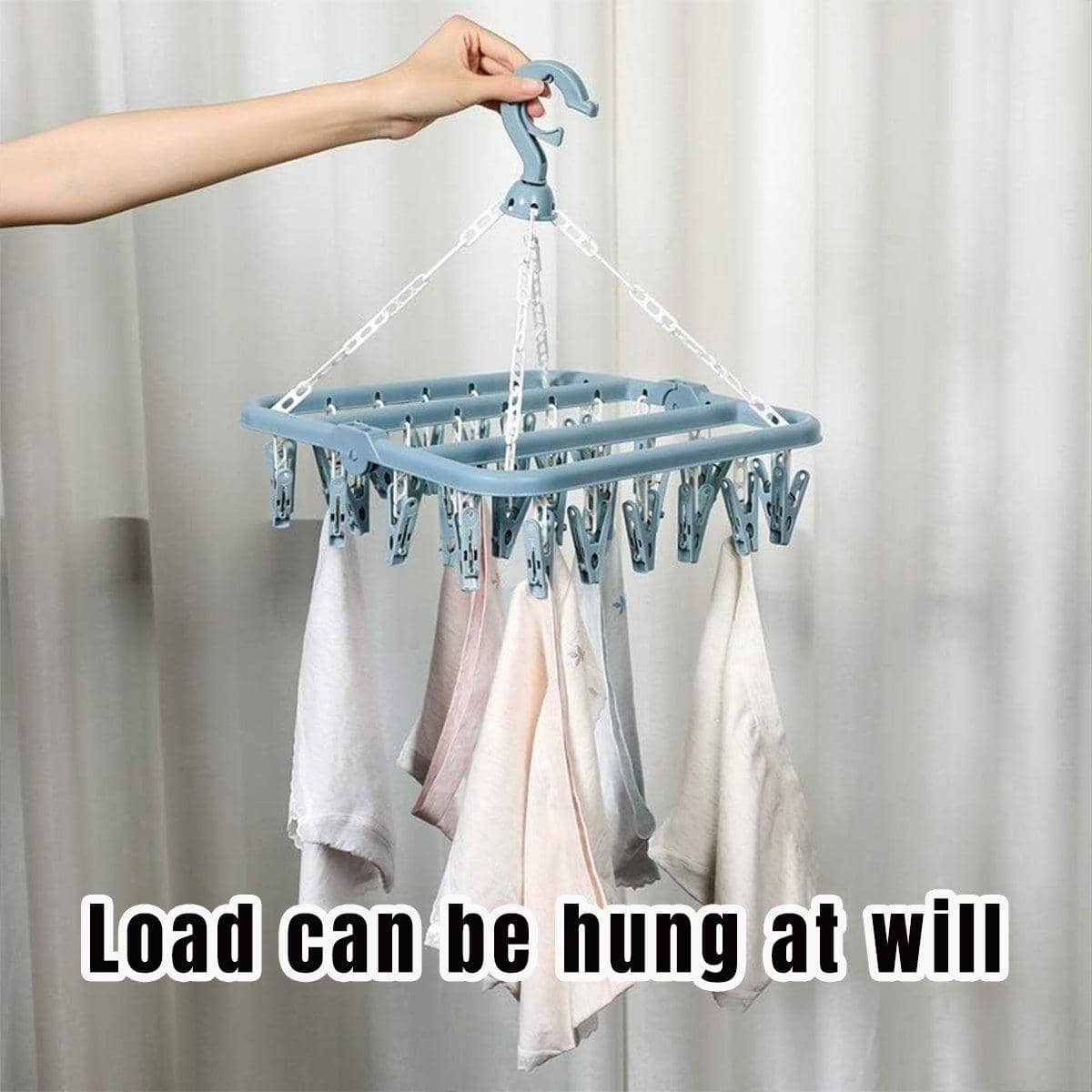 Multifunctional Plastic Clothes Drying Rack with Clips, Pack of 3 - view 5