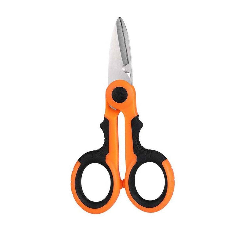 Multifunctional Serrated Fishing Scissors - Orange