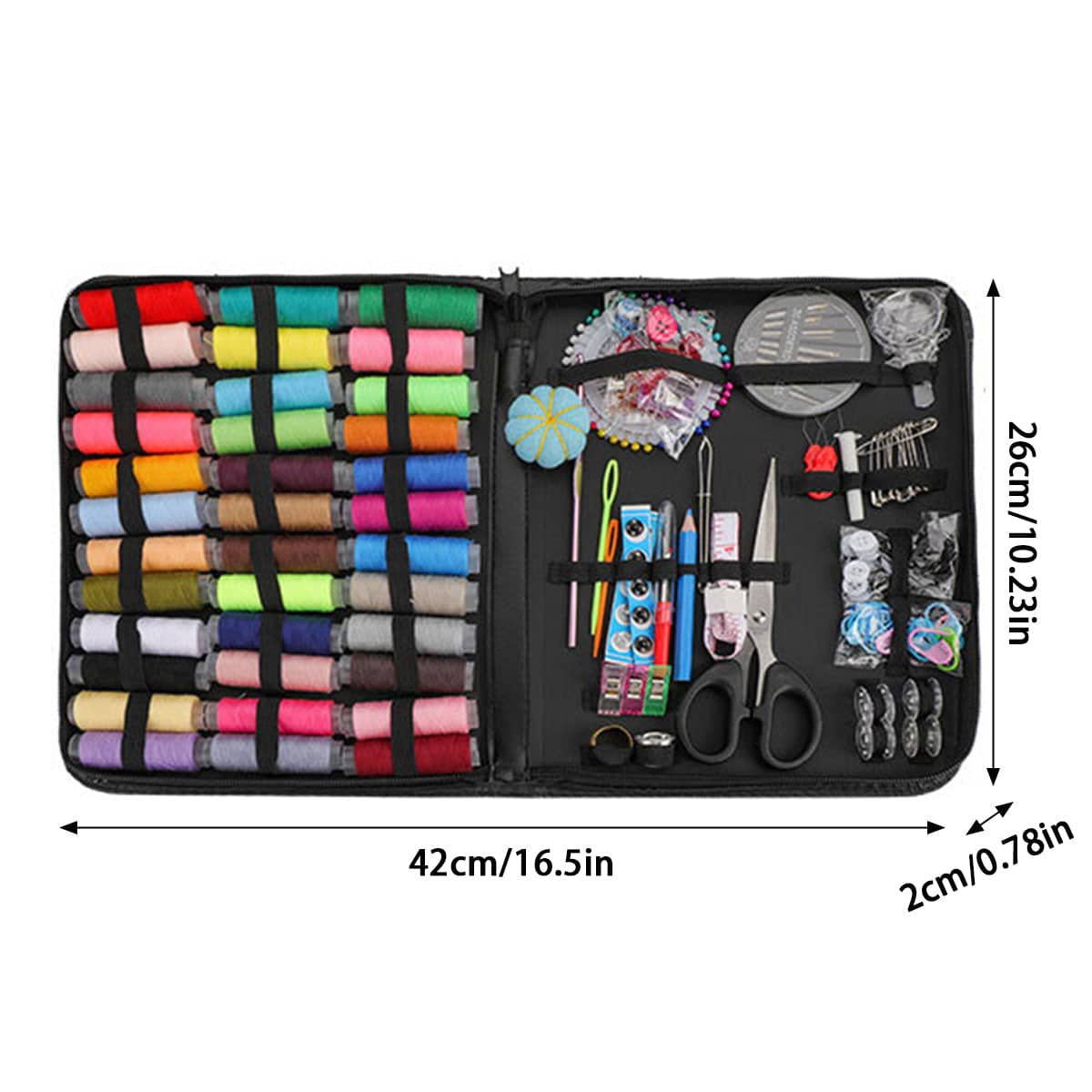 Multifunctional Sewing Kit with 226 Pieces, Portable Travel Sewing Box - view 3