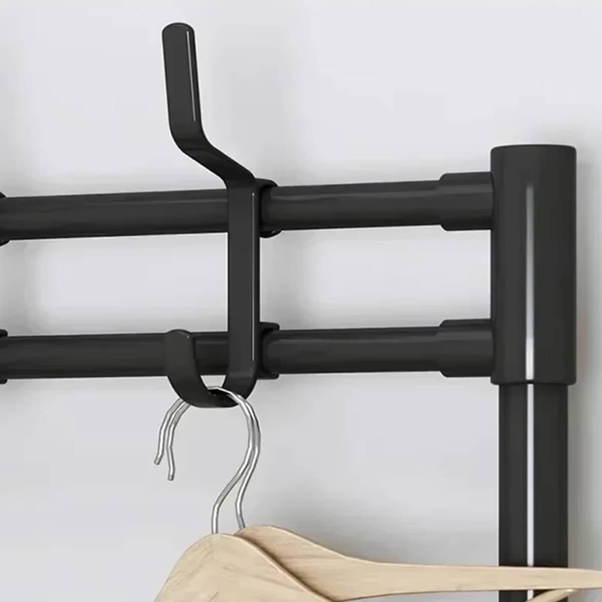 Multifunctional Shoe Rack with Hooks and Drawers - White - view 5