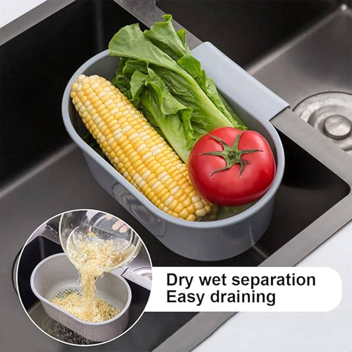 Multifunctional Sink Drain Basket, 4 Pack - Beige - view 5