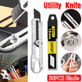 Multifunctional Stainless Steel Utility Knife Set with 30 Blades