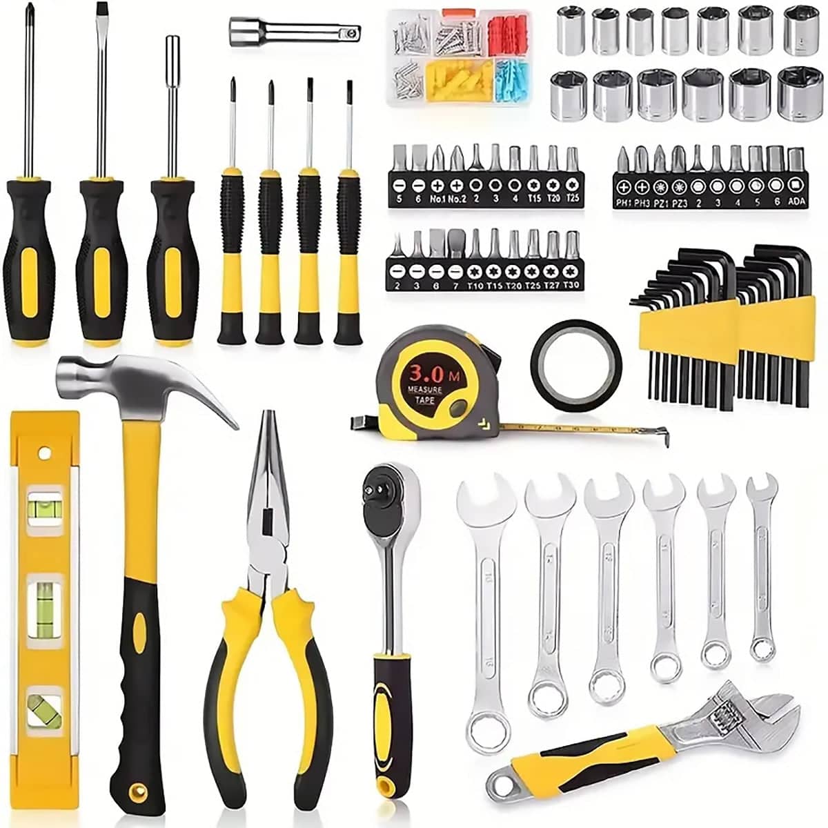 Multifunctional Tool Set 108 Piece Hand Tools Kit for Home Repair and Workshop - view 4