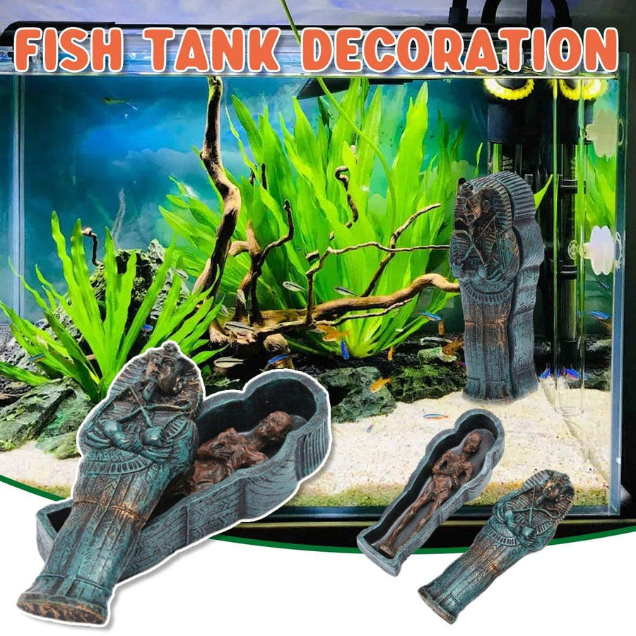 Mummy Aquarium Resin Decoration for Fish Tank Aquascape Ornament Landscape