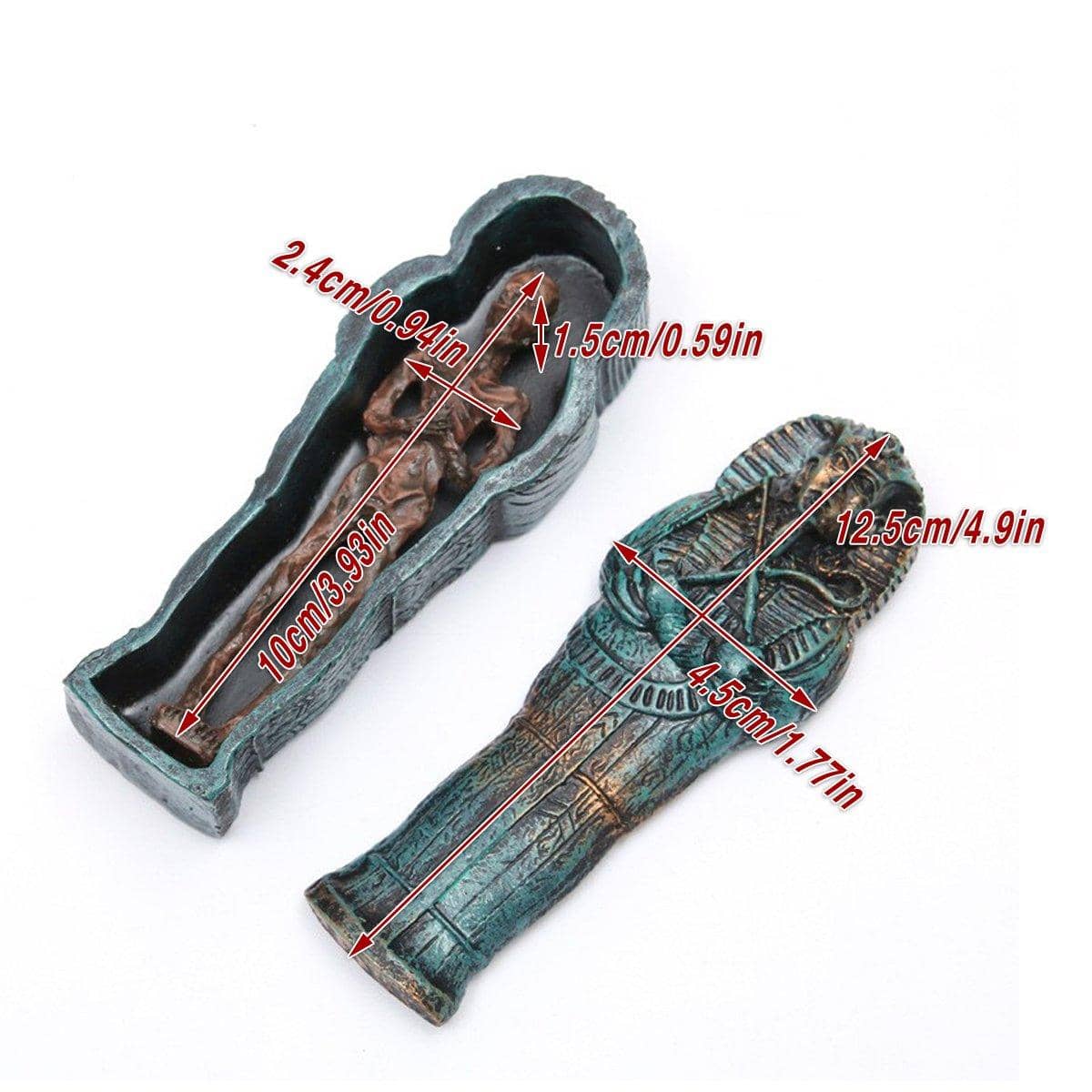 Mummy Aquarium Resin Decoration for Fish Tank Aquascape Ornament Landscape - view 3