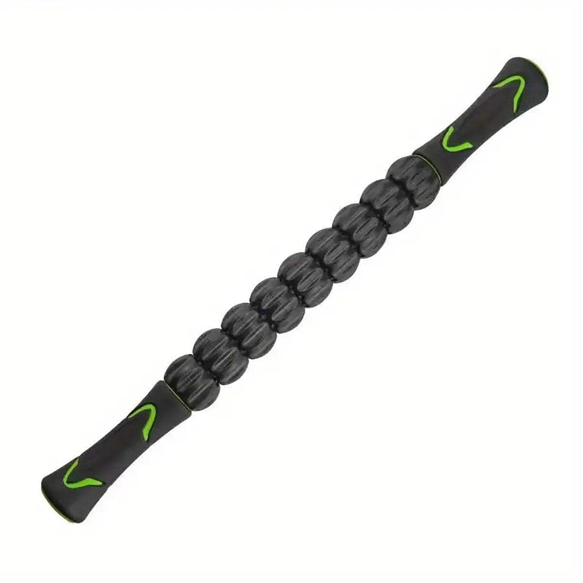 Muscle Roller Massage Stick with 9 Rollers - Black