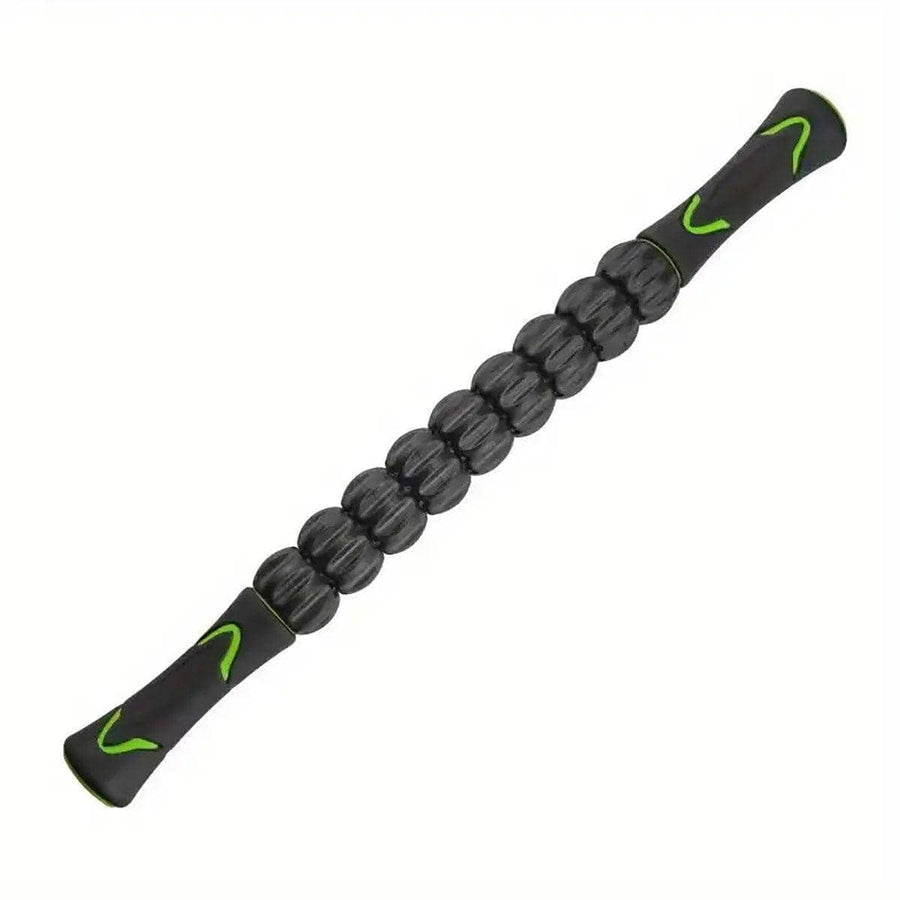 Muscle Roller Massage Stick with 9 Rollers - Black