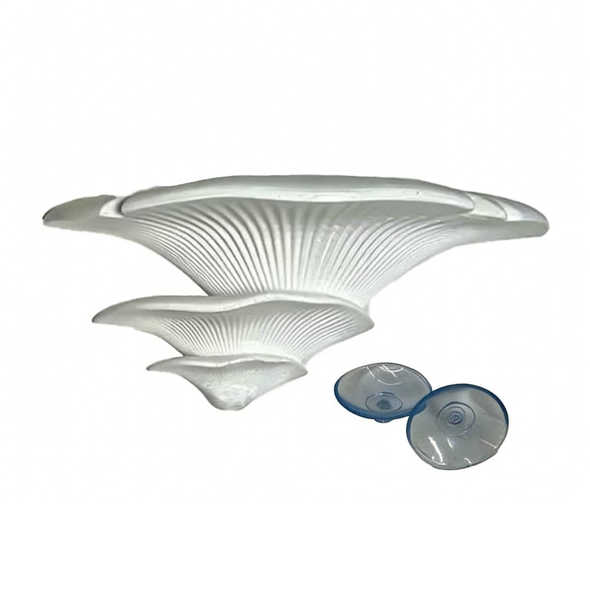 Mushroom Aquarium Rest Ledge White Suction Cup Shelf for Betta Fish - view 2