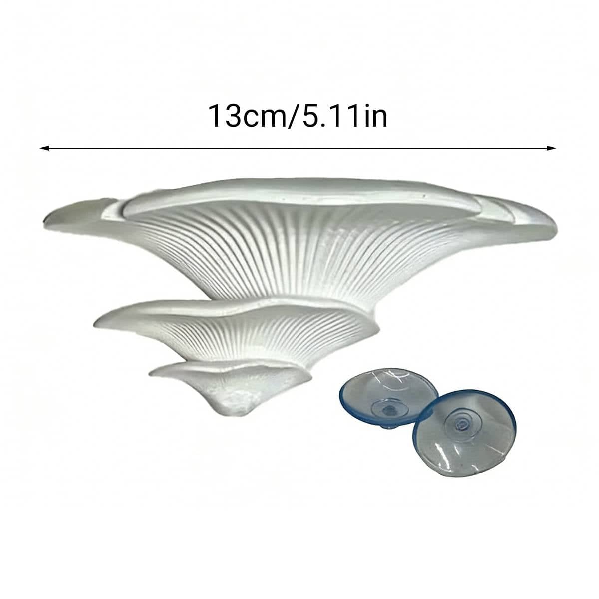 Mushroom Aquarium Rest Ledge White Suction Cup Shelf for Betta Fish - view 3
